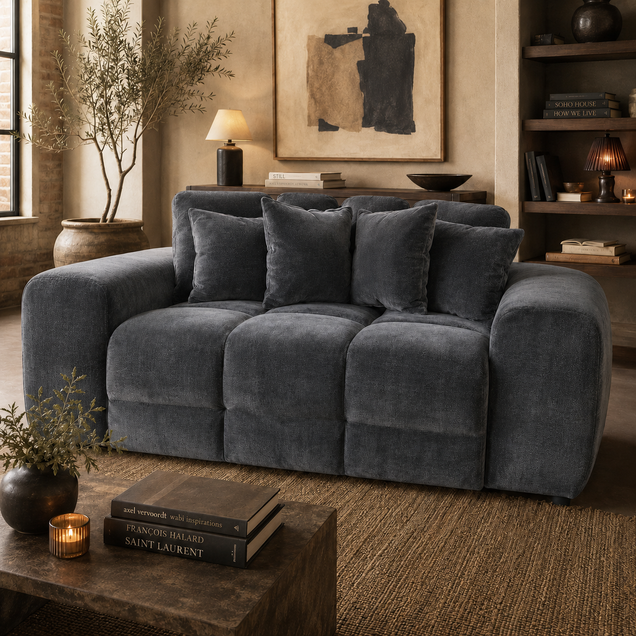 Jacob Sofa Black 2 Seater