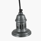 Dark Antique Silver Metal Electrical Ceiling Fitting for CafÃ© and Dome Pendants