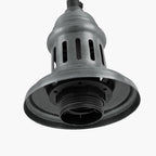 Dark Antique Silver Metal Electrical Ceiling Fitting for CafÃ© and Dome Pendants