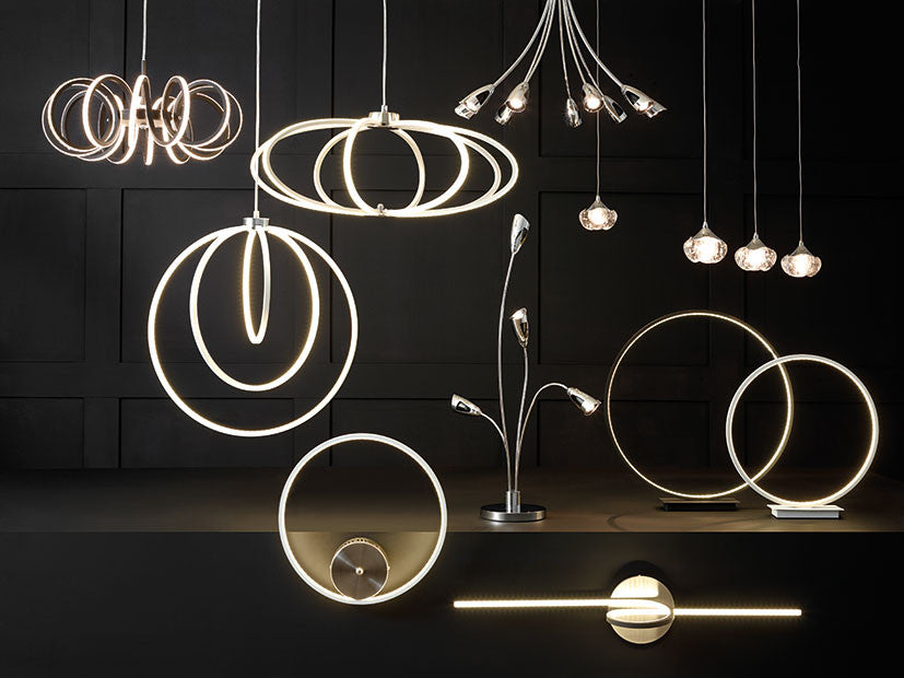 Zion Black LED Spiral Wall Light