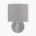 Plaza Silver Metal Straight Arm Wall Light