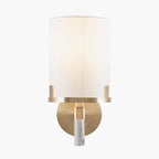 Midland Champagne Gold Metal and Marble Effect Wall Light