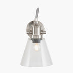 Chaplin Chrome and Glass Wall Light