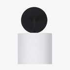 Elin Matt Black and Ivory Wall Light