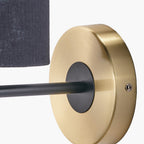 Bryce Black and Gold Metal Wall Light