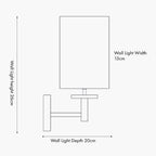 Bryce Black and Gold Metal Wall Light