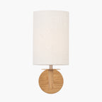 Bonham Natural Wood Veneer and Silver Metal Wall Light