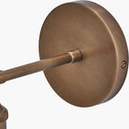 Bowery Ribbed Glass with Antique Brass Fitting Wall Light