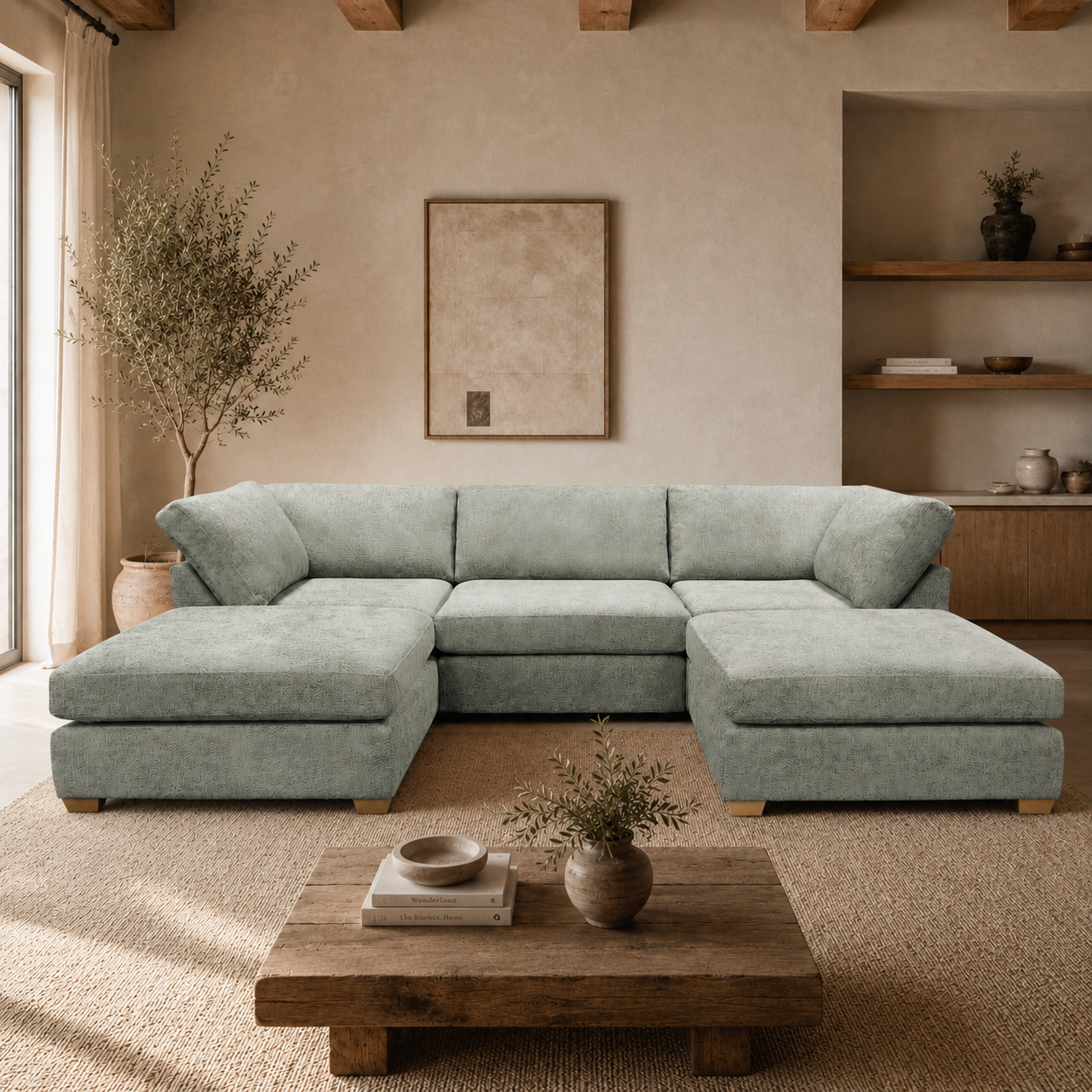 Model 49 - U shaped Sofa Enzo Pewter