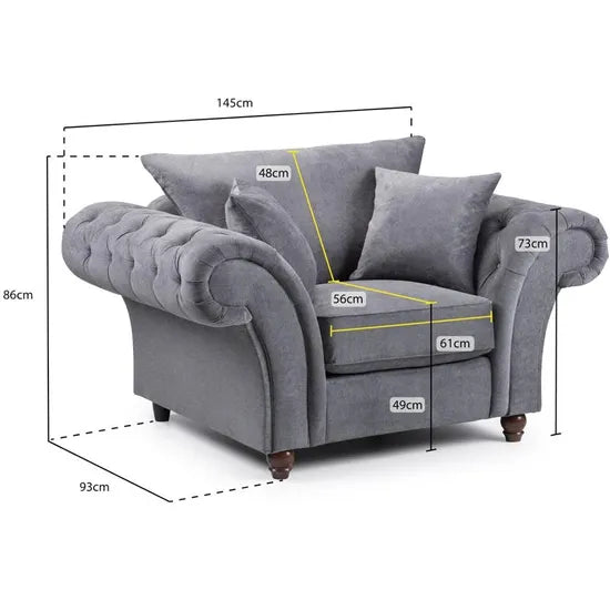 Windsor Fullback Sofa Stone Armchair