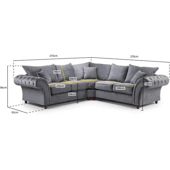 Windsor Fullback Sofa Stone Large Corner