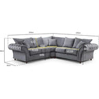 Windsor Fullback Sofa Stone Large Corner