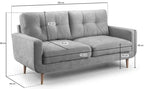 Aurora Sofa Grey 3 Seater