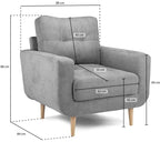 Aurora Sofa Grey Armchair