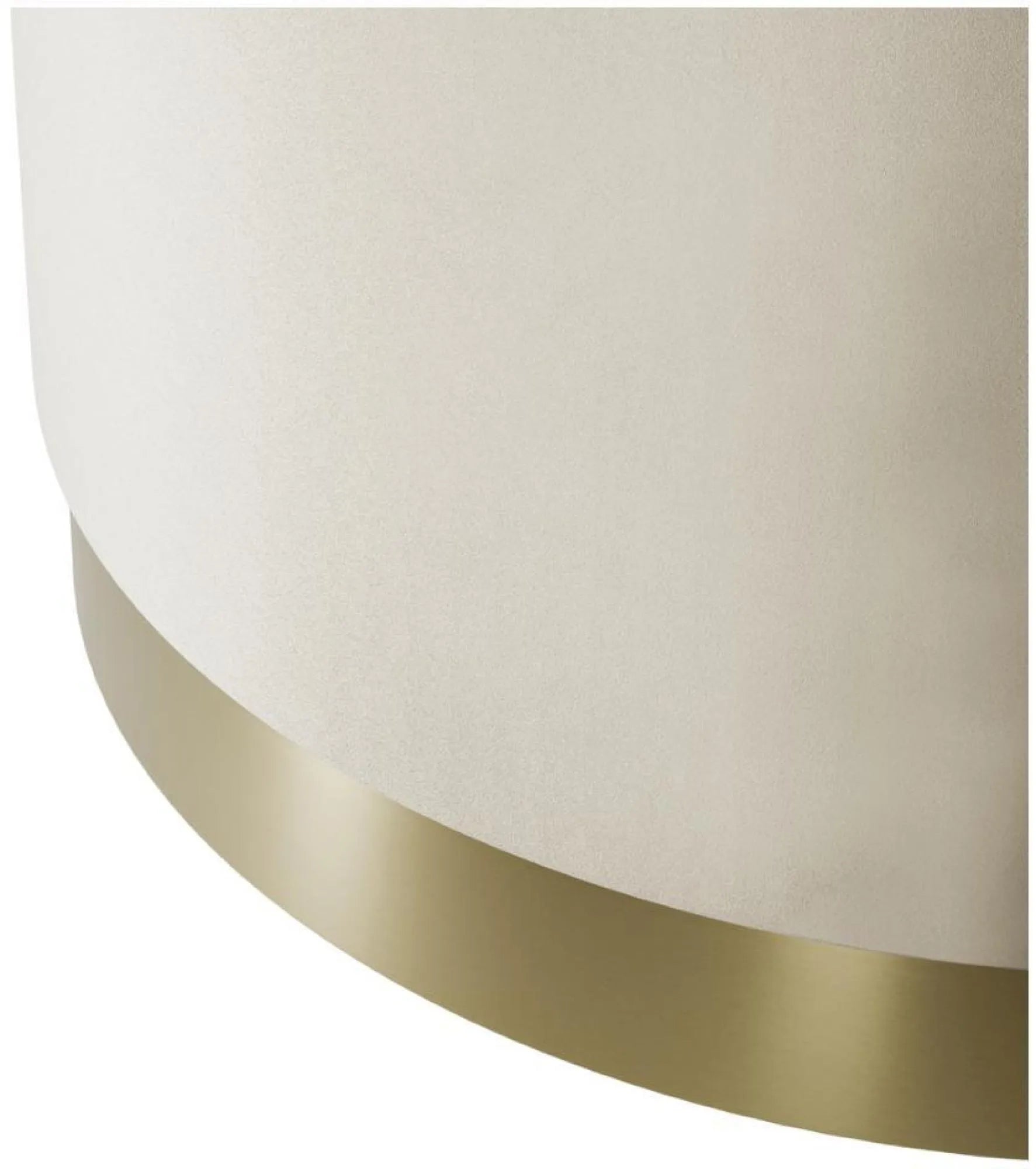 LARA POUFFE CREAM VELVET / BRUSHED GOLD LARGE