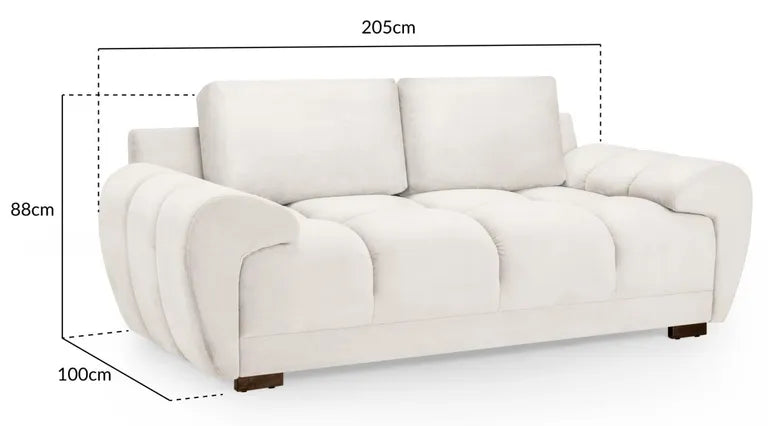 Azzuro Sofa Cream 2 Seater
