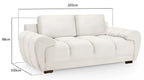 Azzuro Sofa Cream 2 Seater