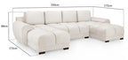 Azzuro Sofa Cream U Shape Corner
