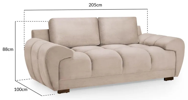 Azzuro Sofa Mocha 2 Seater