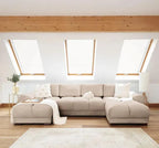 Azzuro Sofa Mocha U Shape Corner Morgan | Malvern | Somerford | Calix | Euphoria | Plush Style