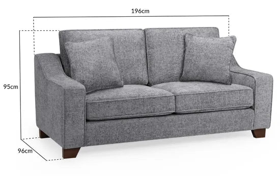 Nebraska Sofa Slate 3 Seater