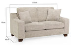 Nebraska Sofa Stone 2 Seater