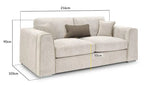 Naples Sofa Beige 3 Seater