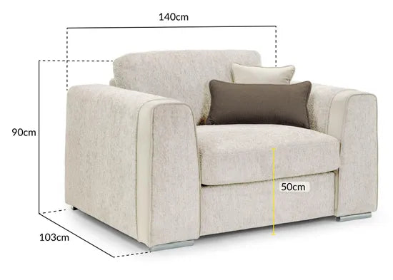 Naples Sofa Beige Armchair