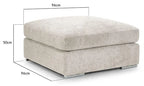 Naples Sofa Beige Footstool