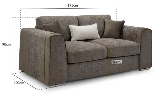 Naples Sofa Mocha 2 Seater