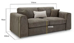 Naples Sofa Mocha 3 Seater