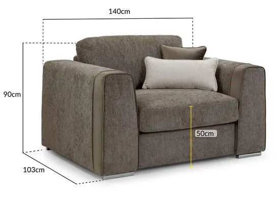 Naples Sofa Mocha Armchair