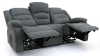 Alva Electric Recliner Sofa Grey 3 Seater