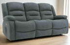 Alva Electric Recliner Sofa Grey 3 Seater