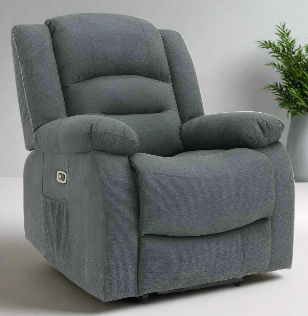 Alva Electric Recliner Sofa Grey Armchair