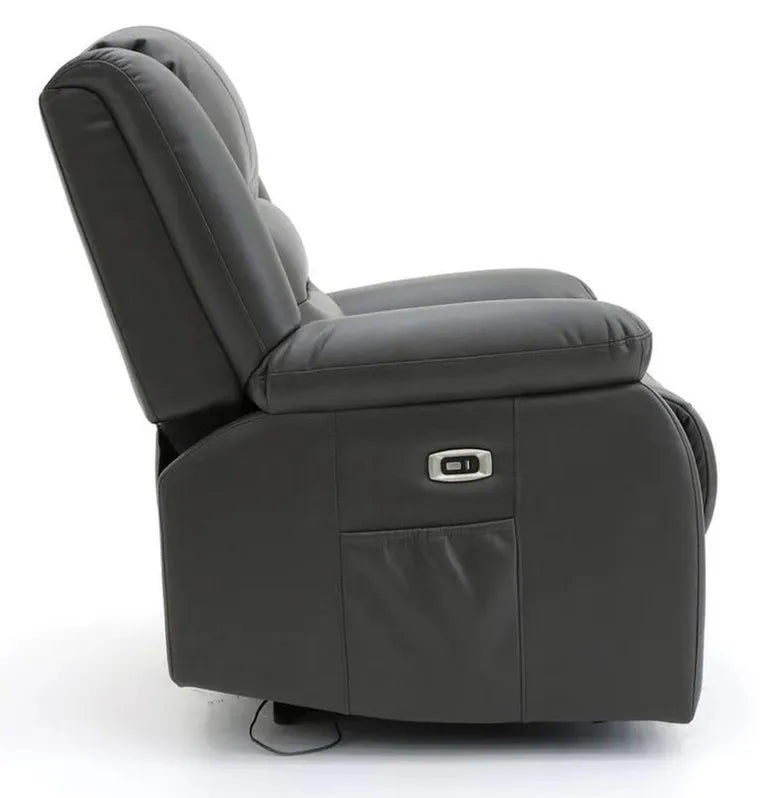 Alva Electric Recliner Sofa Grey 3 Seater