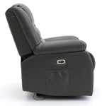 Alva Electric Recliner Sofa Grey 3 Seater