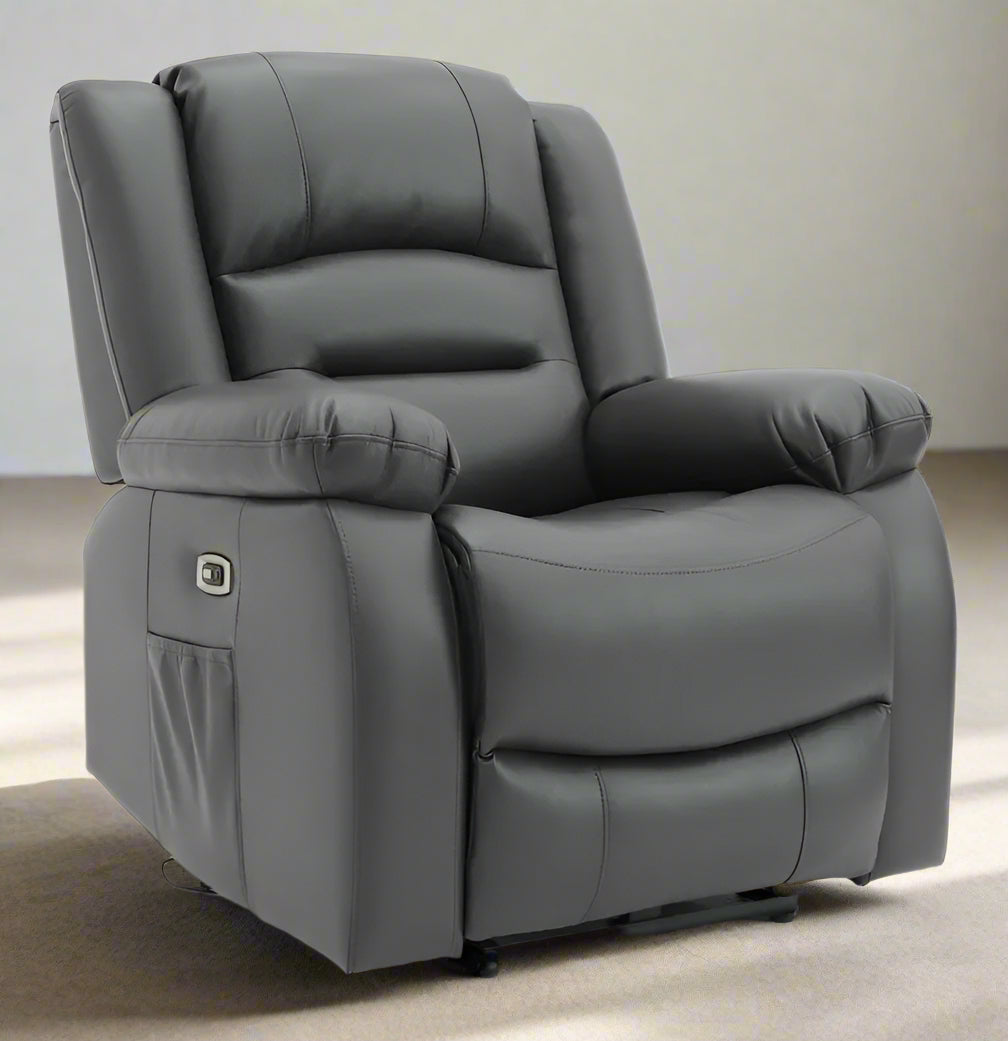 Alva Electric Recliner Sofa Grey Armchair