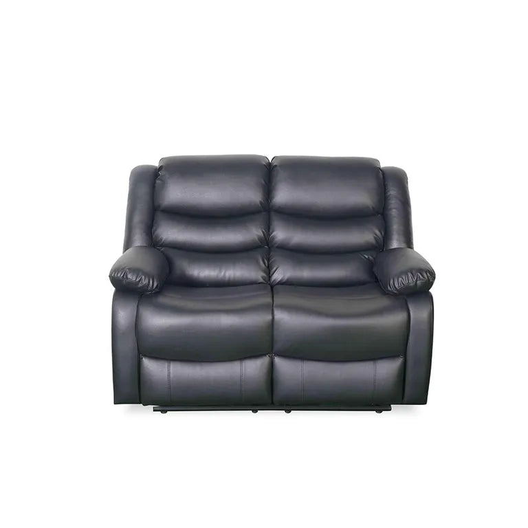 Conrad Manual Recliner Sofa Black 2 Seater