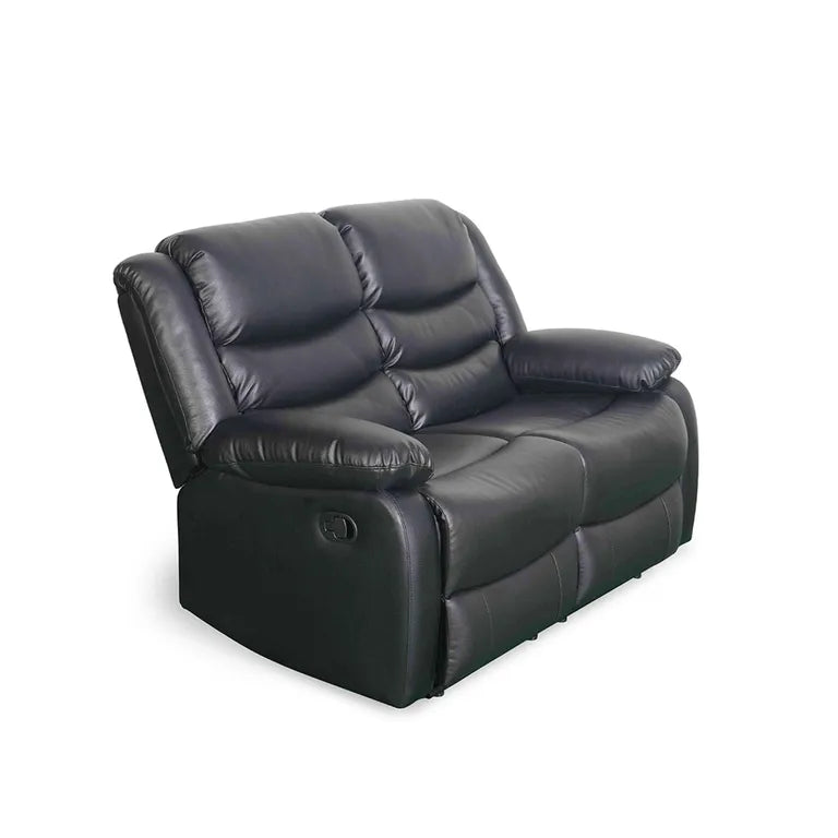 Conrad Manual Recliner Sofa Black 2 Seater