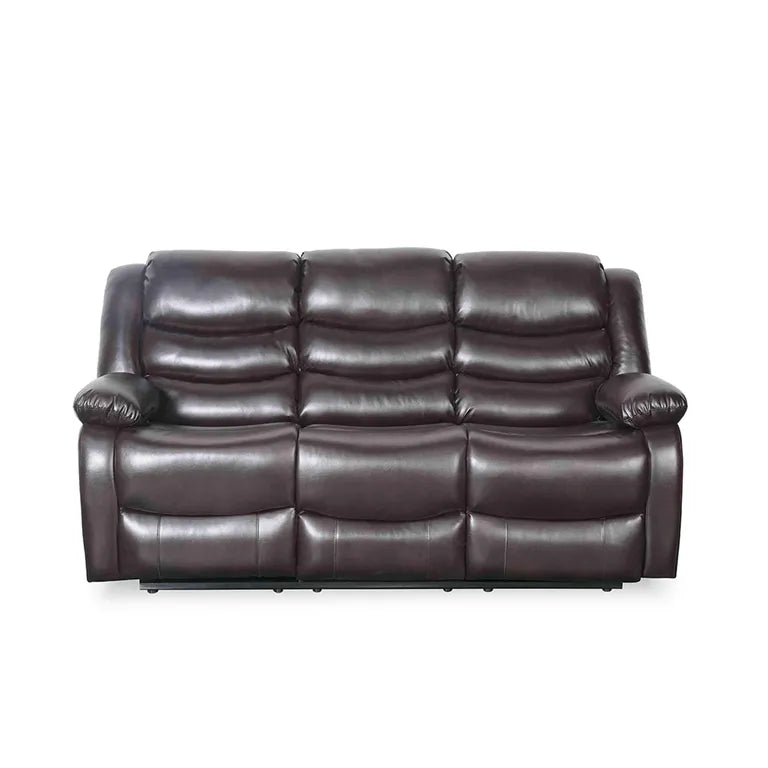 Conrad Manual Recliner Sofa Brown 3 Seater