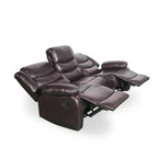 Conrad Manual Recliner Sofa Brown 3 Seater