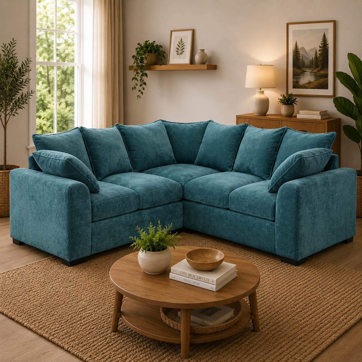 Colbee Sofa Teal Large Corner