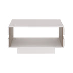 Chelsea Living Small Designer Coffee Table in White with a Truffle Oak Trim