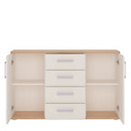4KIDS 2 Door 4 Drawer Sideboard with Lilac Handles