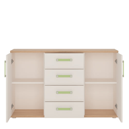 4KIDS 2 Door 4 Drawer Sideboard with Lemon Handles