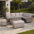 Havana Range High Back Right Hand Corner Sofa Set with Rising Table