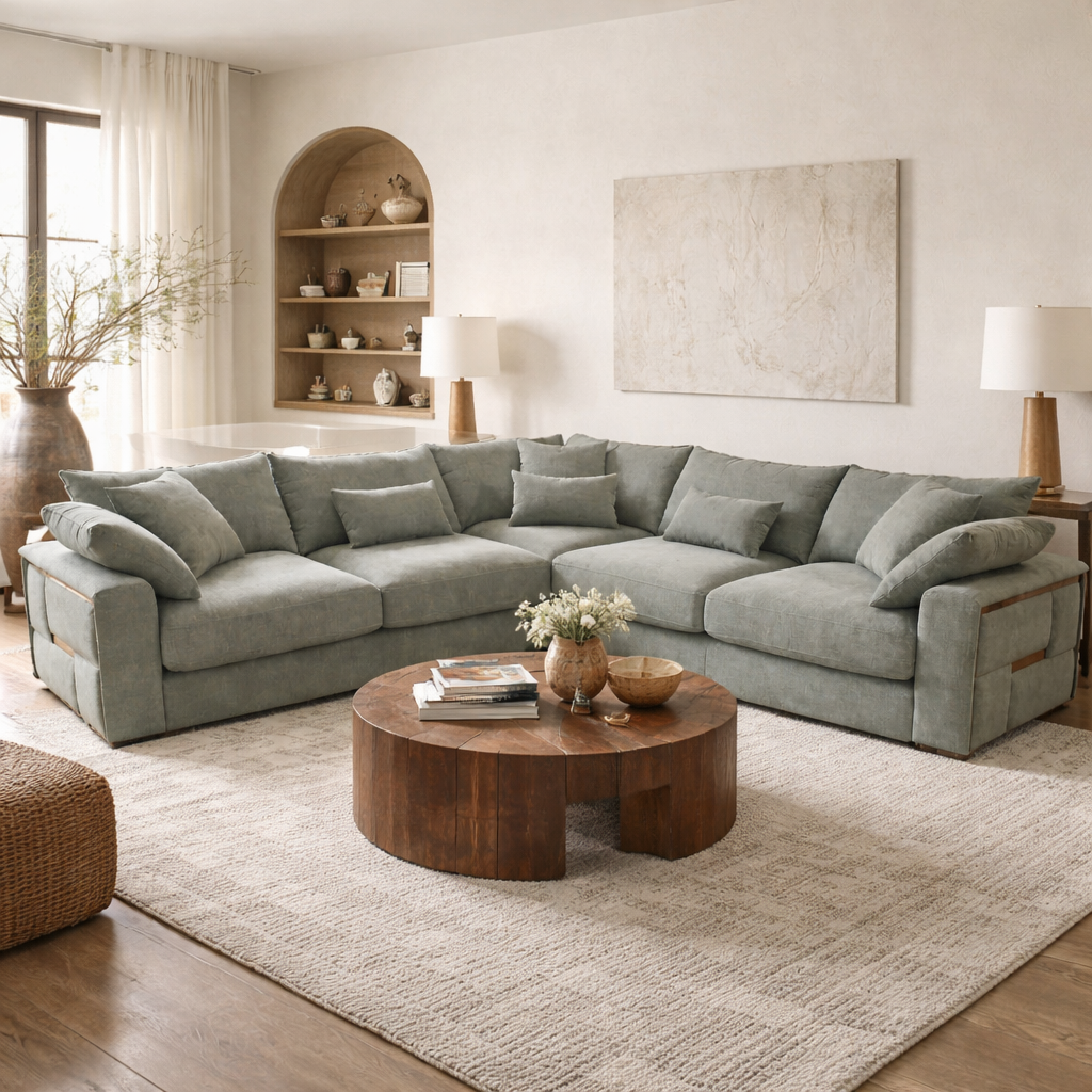 Jupiter Sofa Grey Large Corner