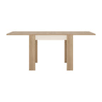 Lyon Small Extending Dining Table 90-180cm in Riviera Oak/White High Gloss