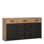 Monaco 2 Door 5 Drawer Wide Cupboard